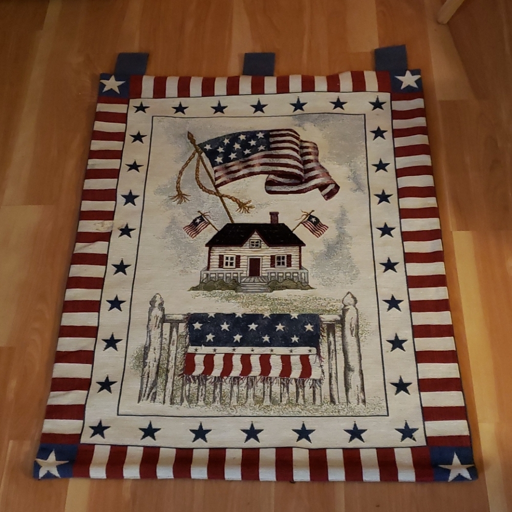 Beautiful Tapestry  RED,WHITE AND BLUE
